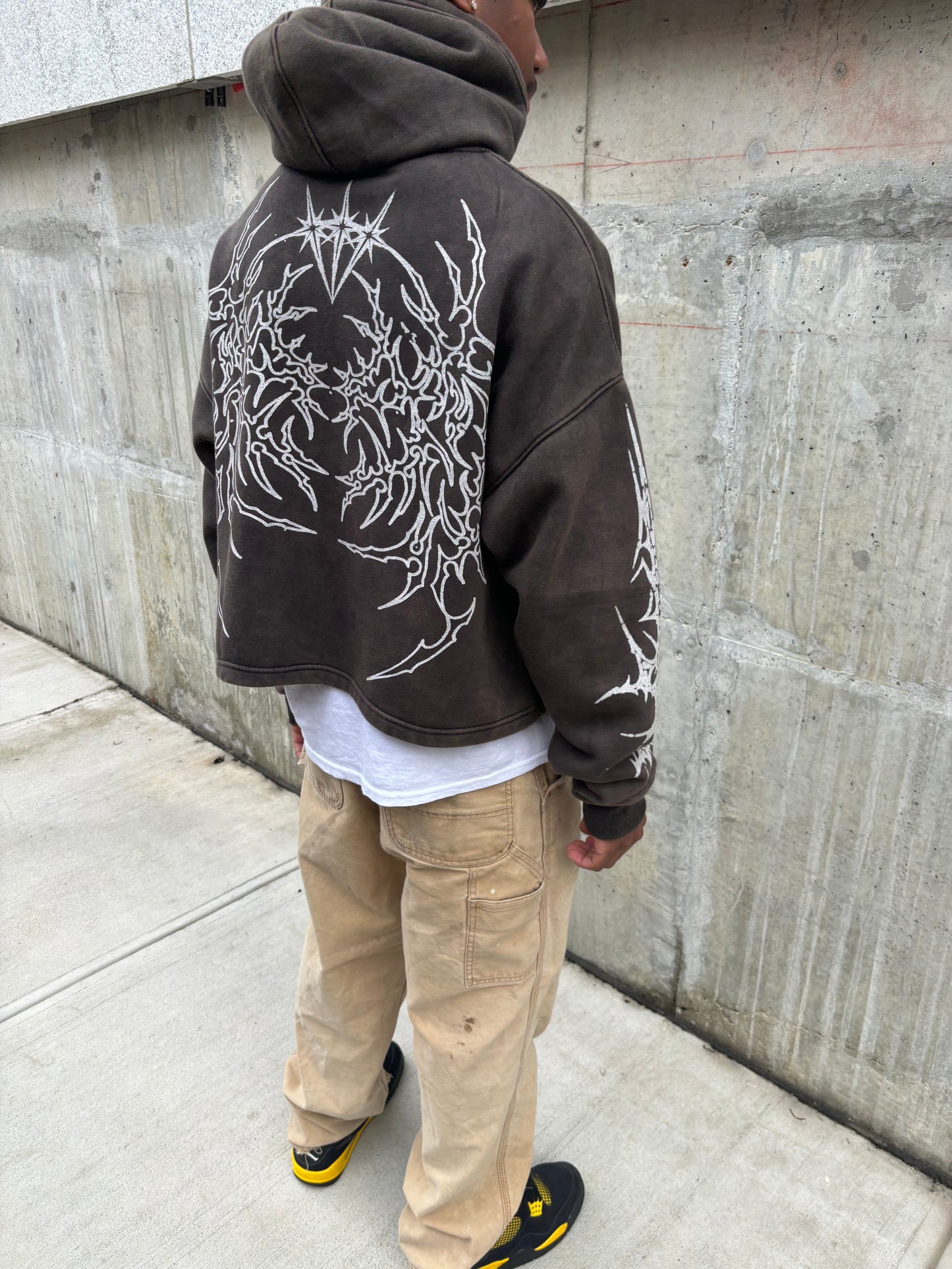 CHARCOAL "CORPORATION" ZIP-UP