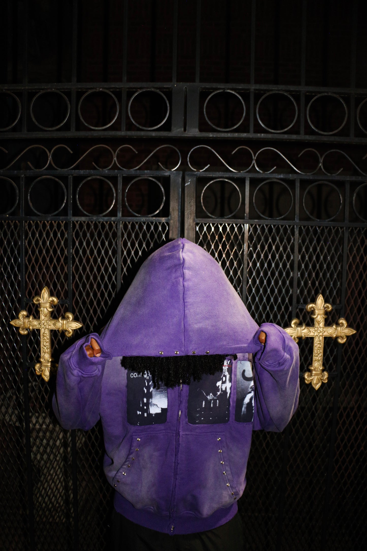 LAVENDER “BURN THE CITY” ZIP UP