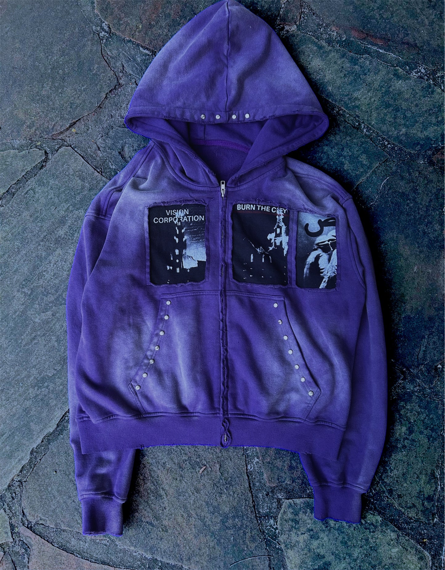 LAVENDER “BURN THE CITY” ZIP UP