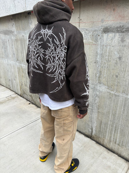 CHARCOAL "CORPORATION" ZIP-UP